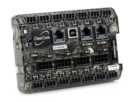 ClearCore motion and I/O controller with no power applied