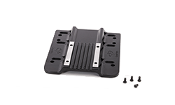 Accessory foot mount for ClearPath in anodized black aluminum with machined mating surface and mount bolts